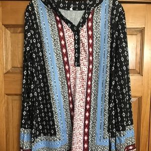 Mixed Pattern Long-sleeve Shirt